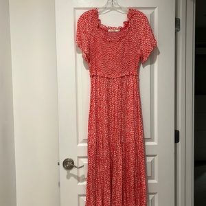 Ellison smocked bodice and loose maxi dress